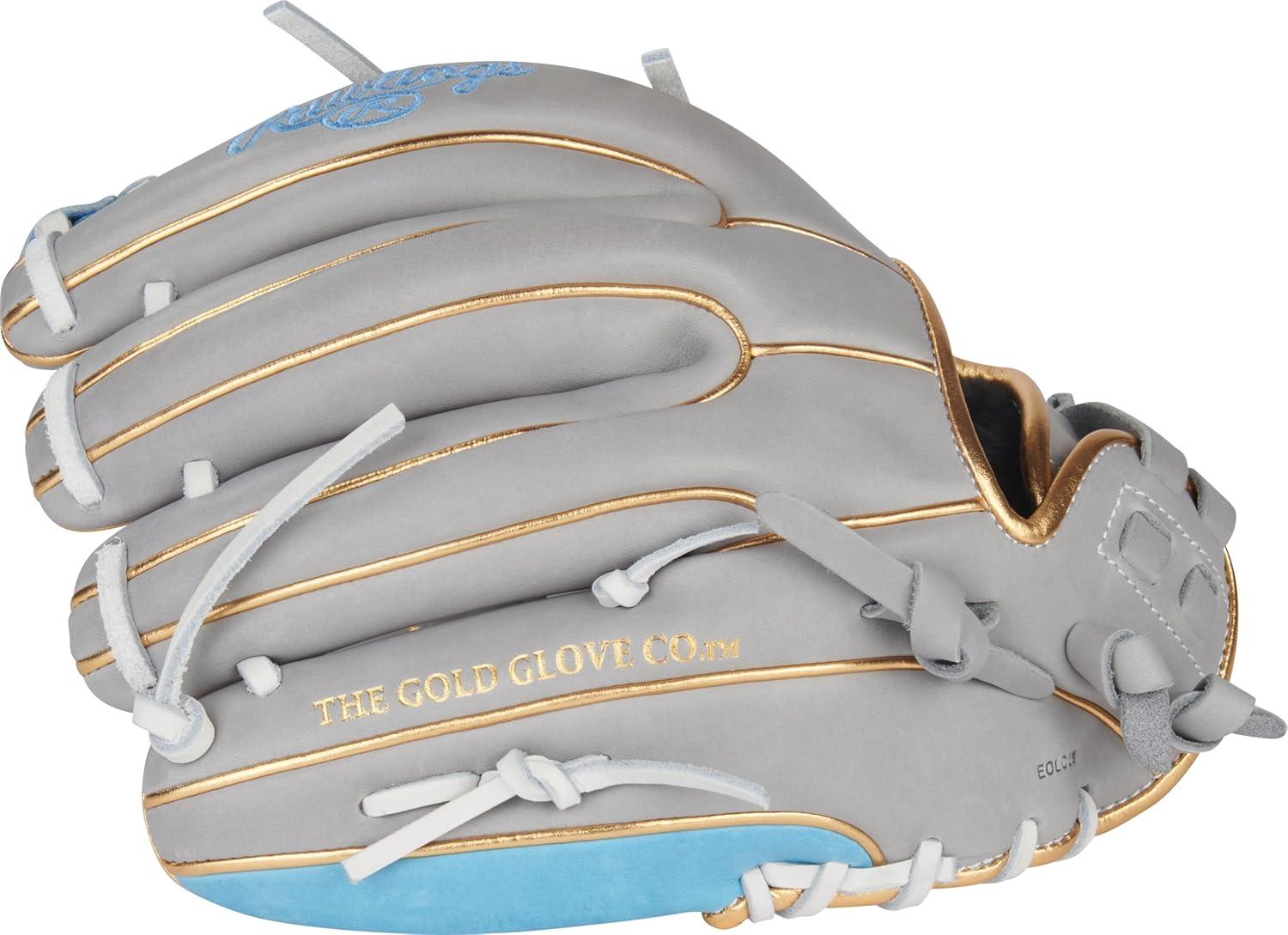 imageRawlings Liberty Advanced Fastpitch Softball Glove Sizes 1175 1325 Multiple StylesGrey Columbia Blue Split Single Post Web