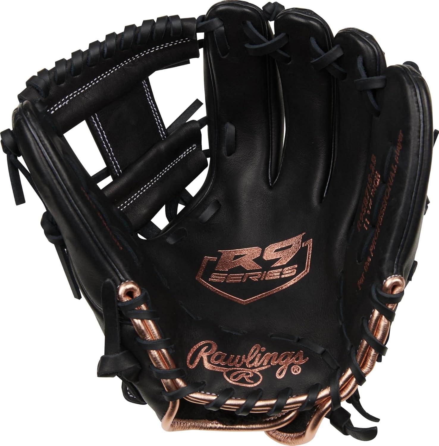 imageRawlings R9 Fastpitch Softball Glove Sizes 115 13 Multiple StylesPro IWeb Black