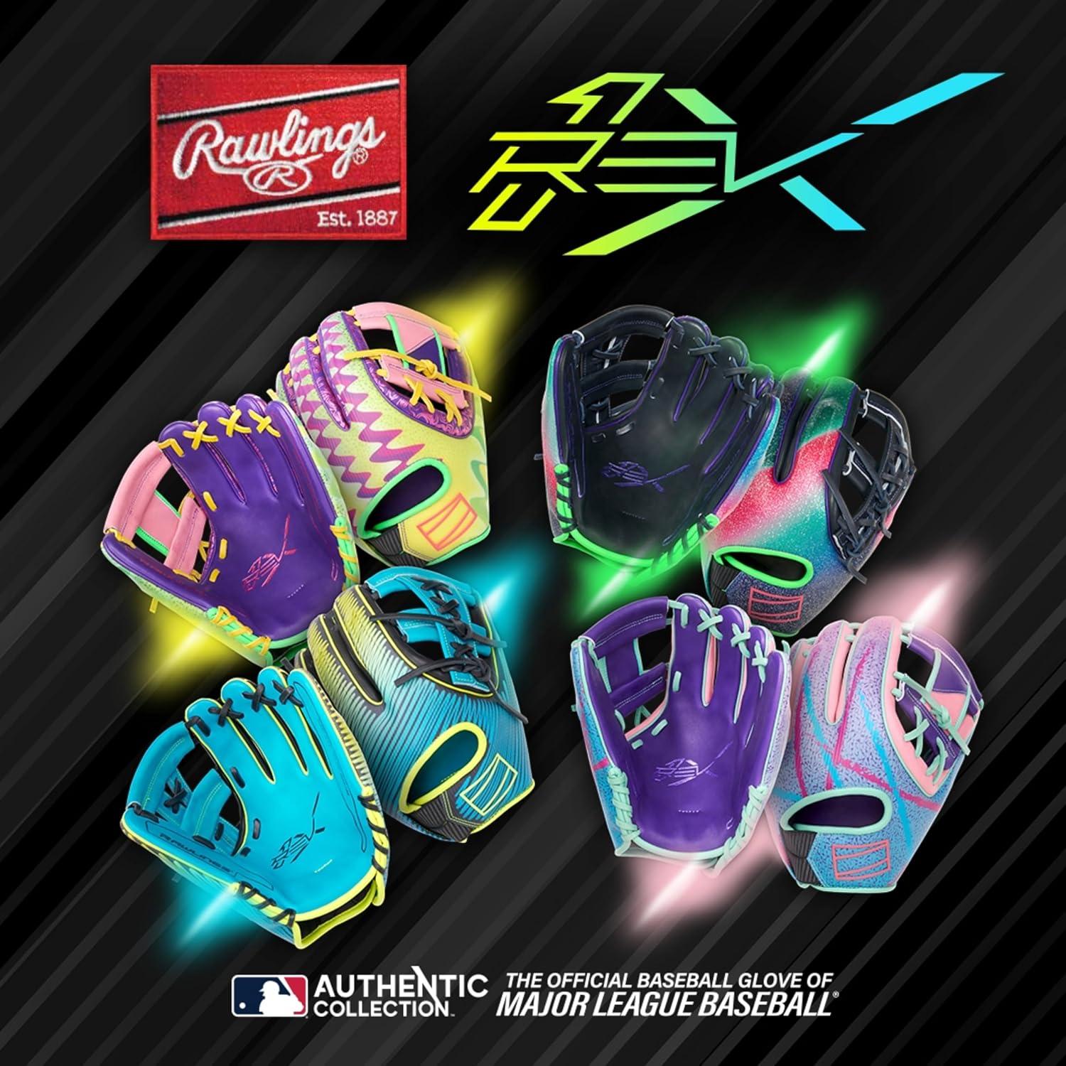 imageRawlings REV1X Baseball Glove Sizes 115 1275 Multiple StylesPurple Mint Pink REV1X I Web
