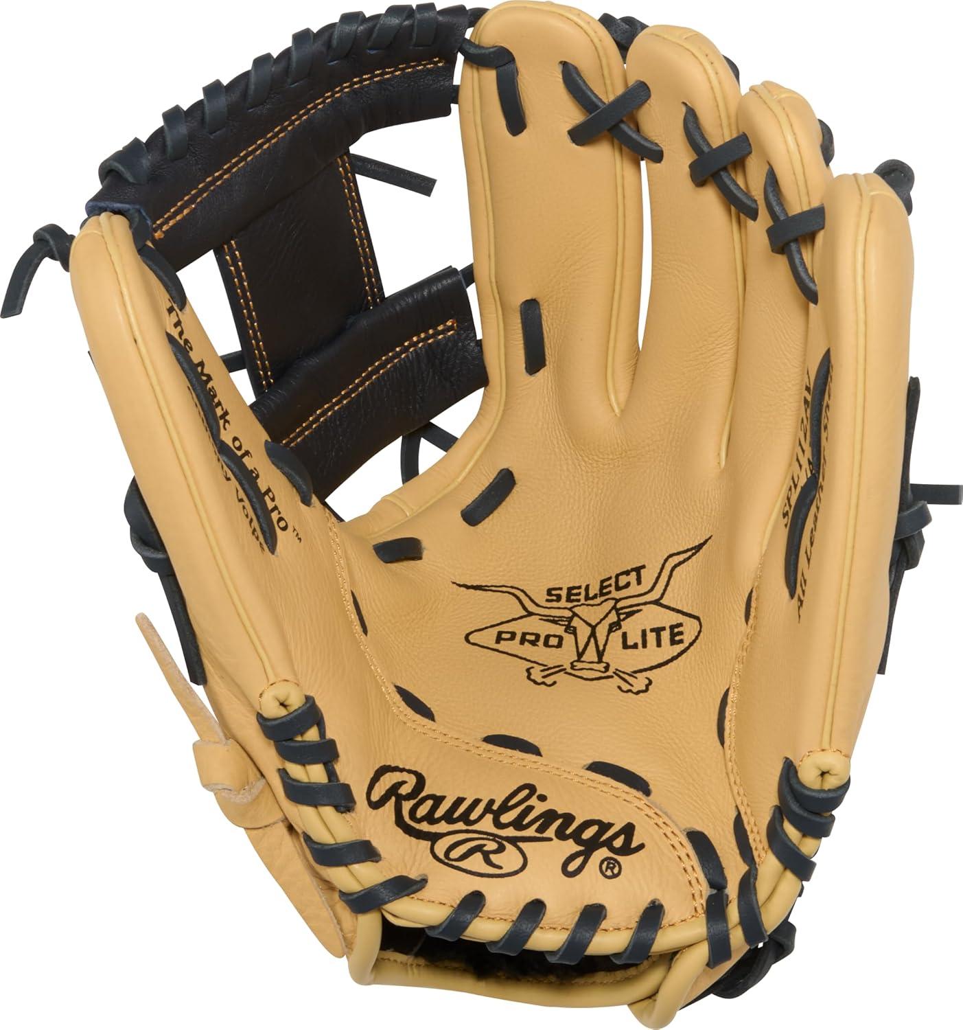 imageRawlings Select PRO LITE Youth Baseball Glove Pro Player Models Sizes 105 1225 Multiple StylesAnthony Volpe Pro I Web Camel Navy