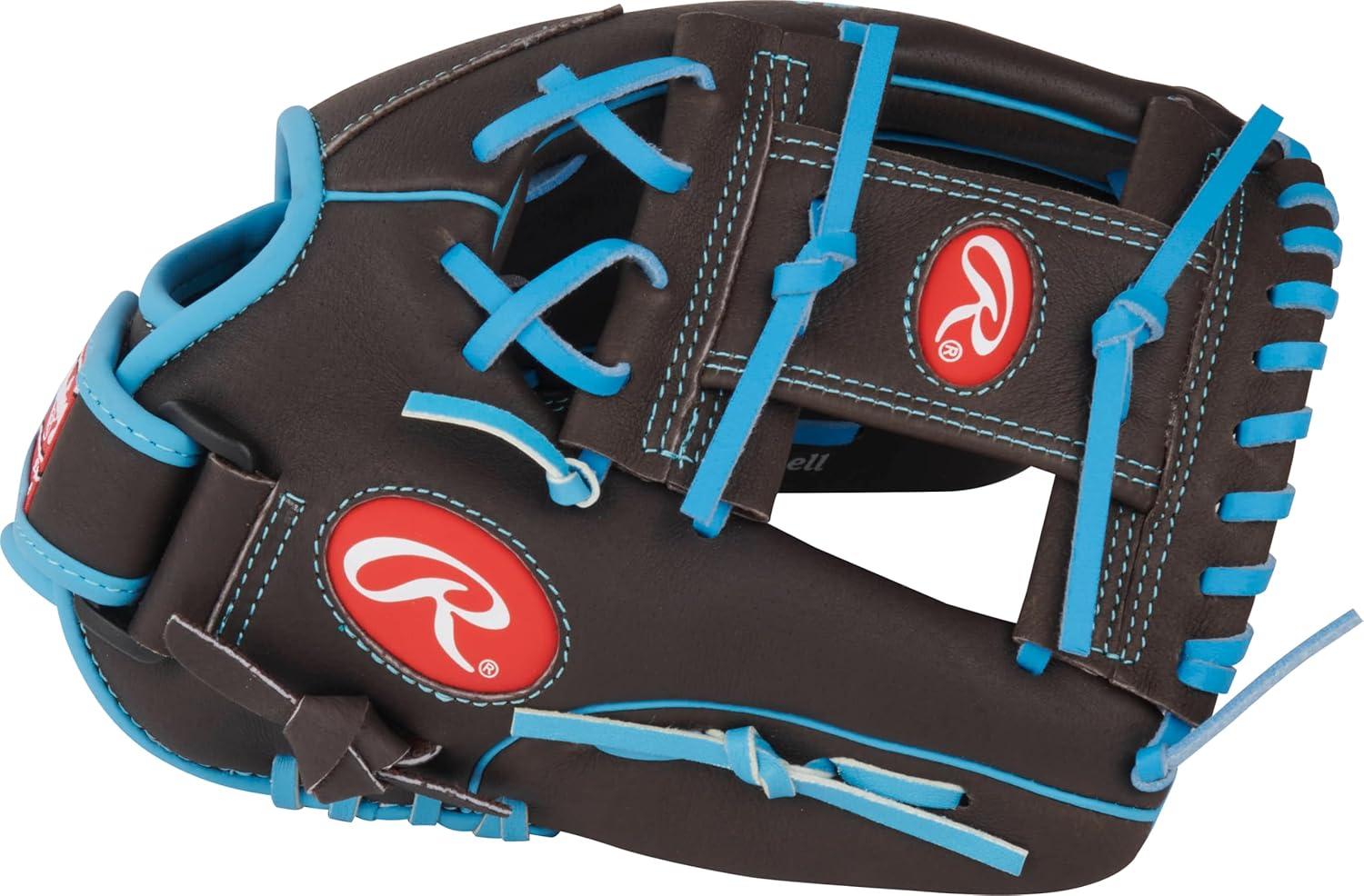 imageRawlings Sure Catch Baseball amp Softball Glove TBall Youth amp Adult Rec Models Multiple Sizes amp StylesMocha Electric Blue