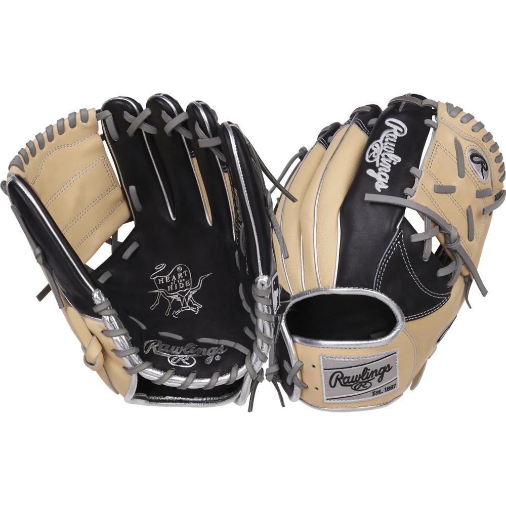 imageRawlings  Heart of The Hide Baseball Glove  Lightweight HYPERSHELL amp SPEEDSHELL Models  Multiple StylesSpeedshell  1Piece Solid Web  Black  Camel