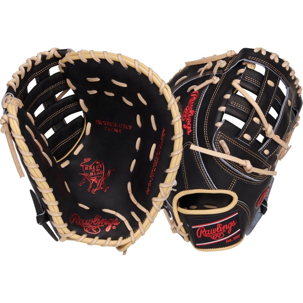 imageRawlings  Heart of The Hide Baseball Glove  Traditional Breakin  Sizes 1125  1275  Multiple StylesBlack  Modified Pro H Web