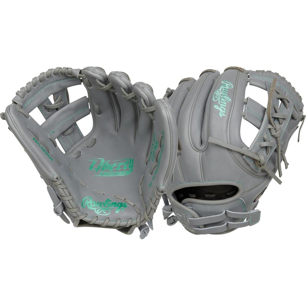 imageRawlings Liberty Advanced Fastpitch Softball Glove Sizes 1175 1325 Multiple StylesGrey Split Single Post Web