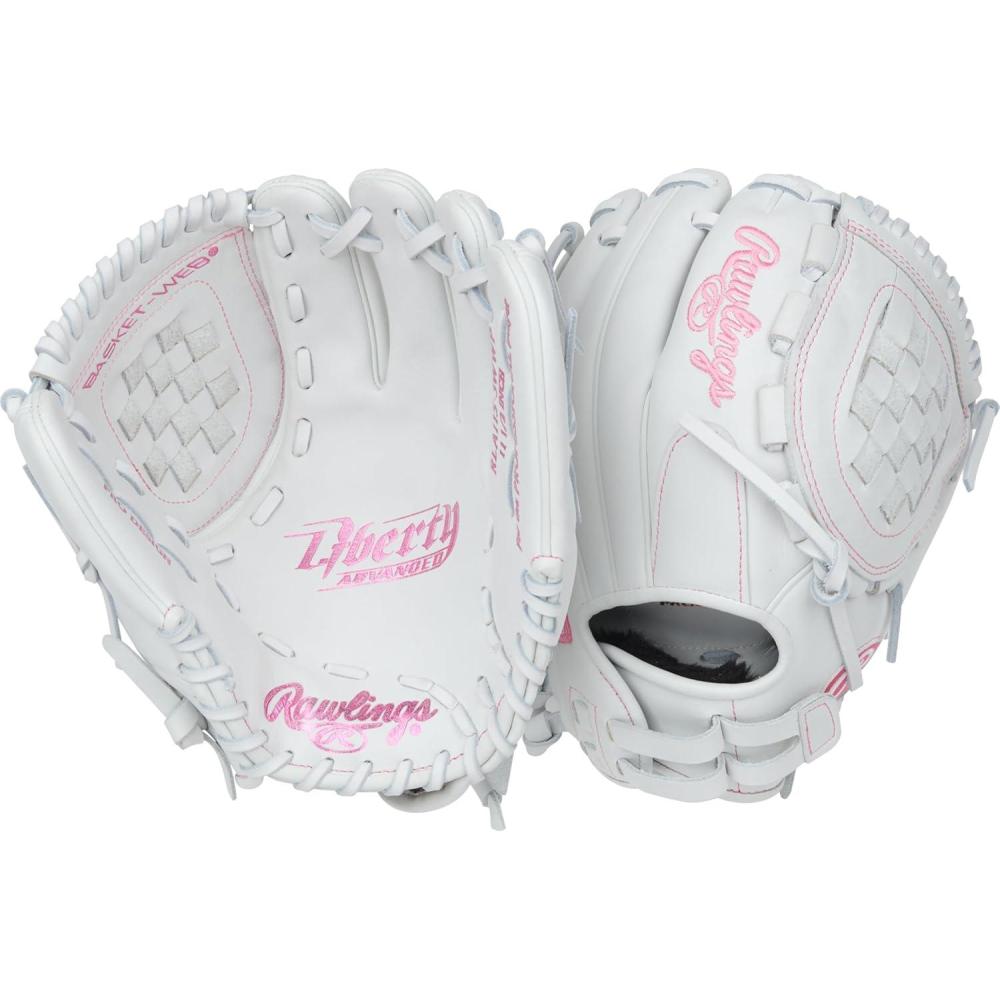 imageRawlings  Liberty Advanced Fastpitch Softball Glove  Sizes 1175  1325  Multiple StylesWhite  Pink  Basket Web