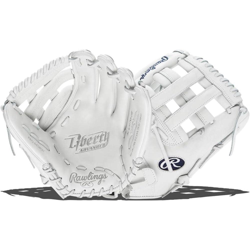 imageRawlings  Liberty Advanced Fastpitch Softball Glove  Sizes 1175  1325  Multiple StylesWhite  Pro H Web