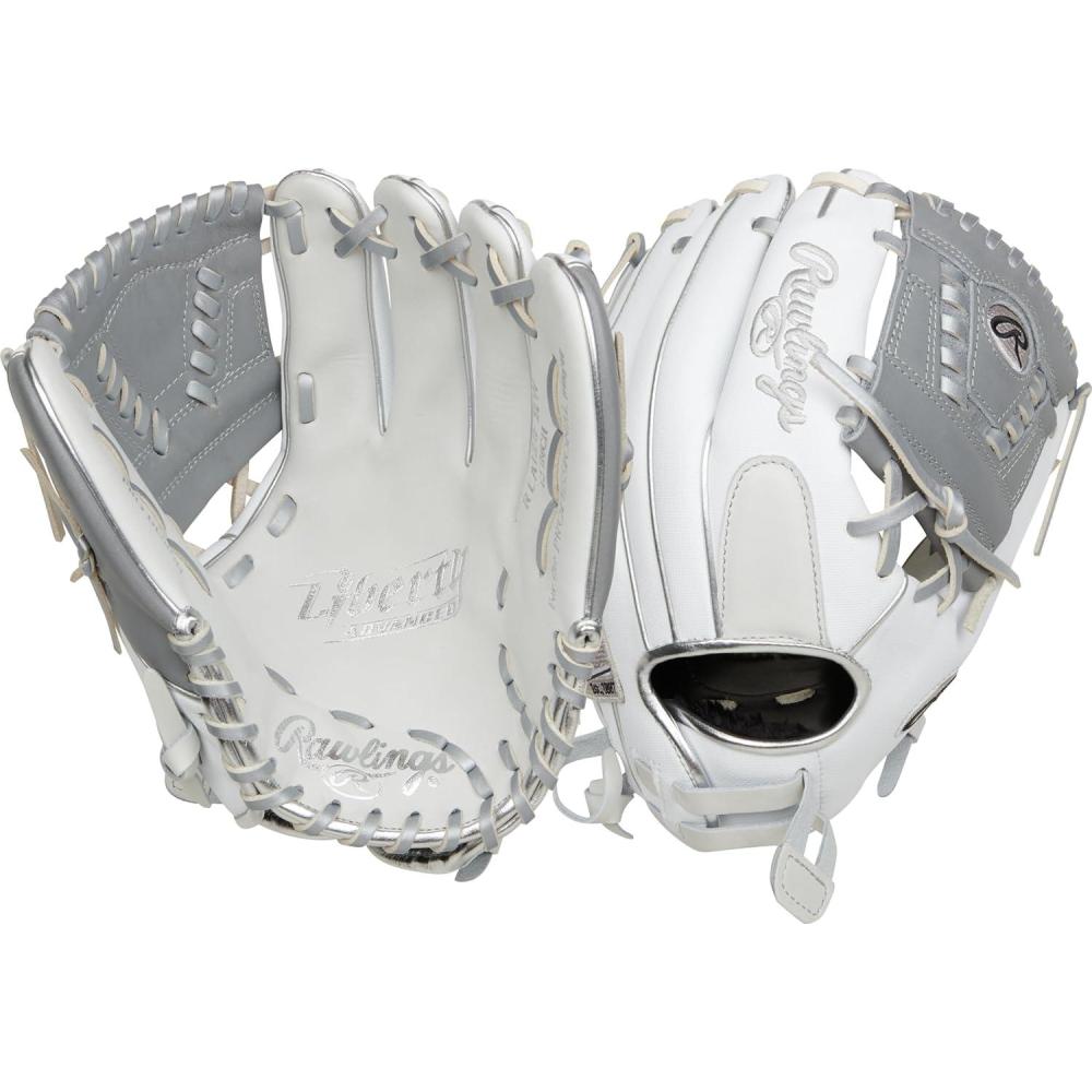imageRawlings  Liberty Advanced Fastpitch Softball Glove  Sizes 1175  1325  Multiple StylesWhite  White Speedshell  Laced OnePiece Web
