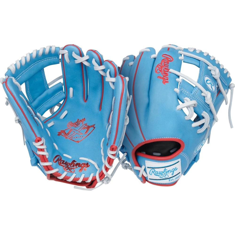 imageRawlings  NXT Youth Baseball Glove Series  Countour Youth Fit  Sizes 115  1225  Multiple StylesColumbia Blue  Scarlet  Pro I Web