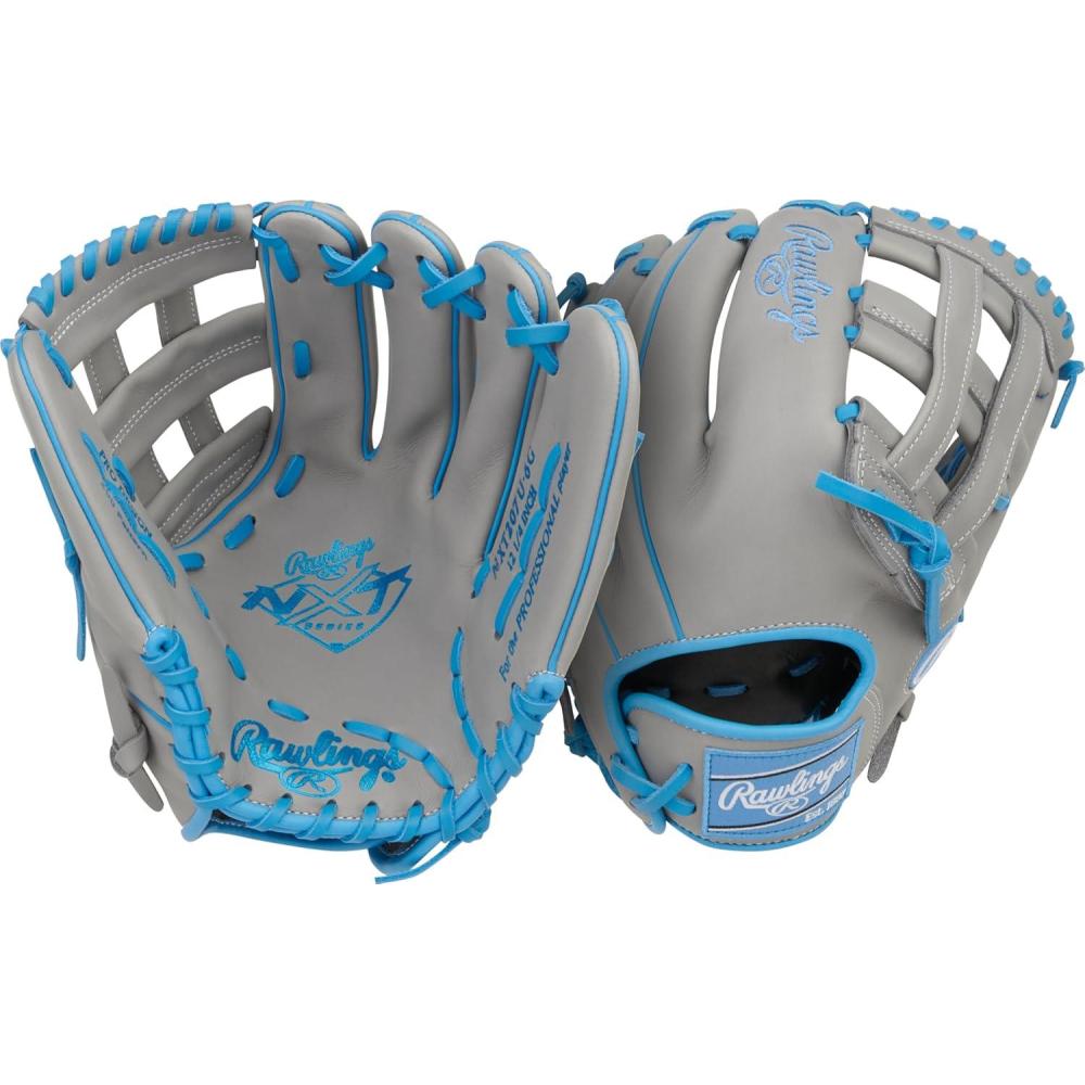 imageRawlings  NXT Youth Baseball Glove Series  Countour Youth Fit  Sizes 115  1225  Multiple StylesGrey  Columbia Blue  Pro H Web