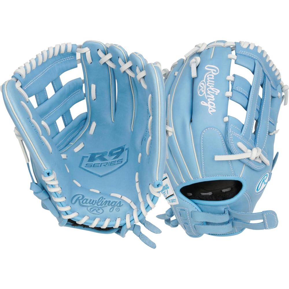 imageRawlings  R9 Fastpitch Softball Glove  Sizes 115  13  Multiple StylesPro HWeb  Columbia Blue