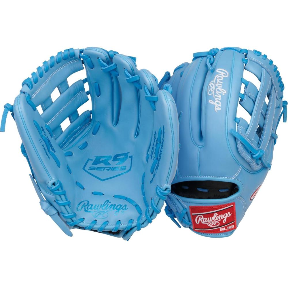 imageRawlings  R9 Series Baseball Glove  Sizes 115  1275  Multiple StylesColumbia Blue  Pro H Web