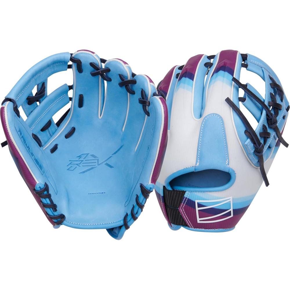 imageRawlings  REV1X Baseball Glove  Sizes 115  1275  Multiple StylesColumbia Blue  Navy  Split Single Post Web