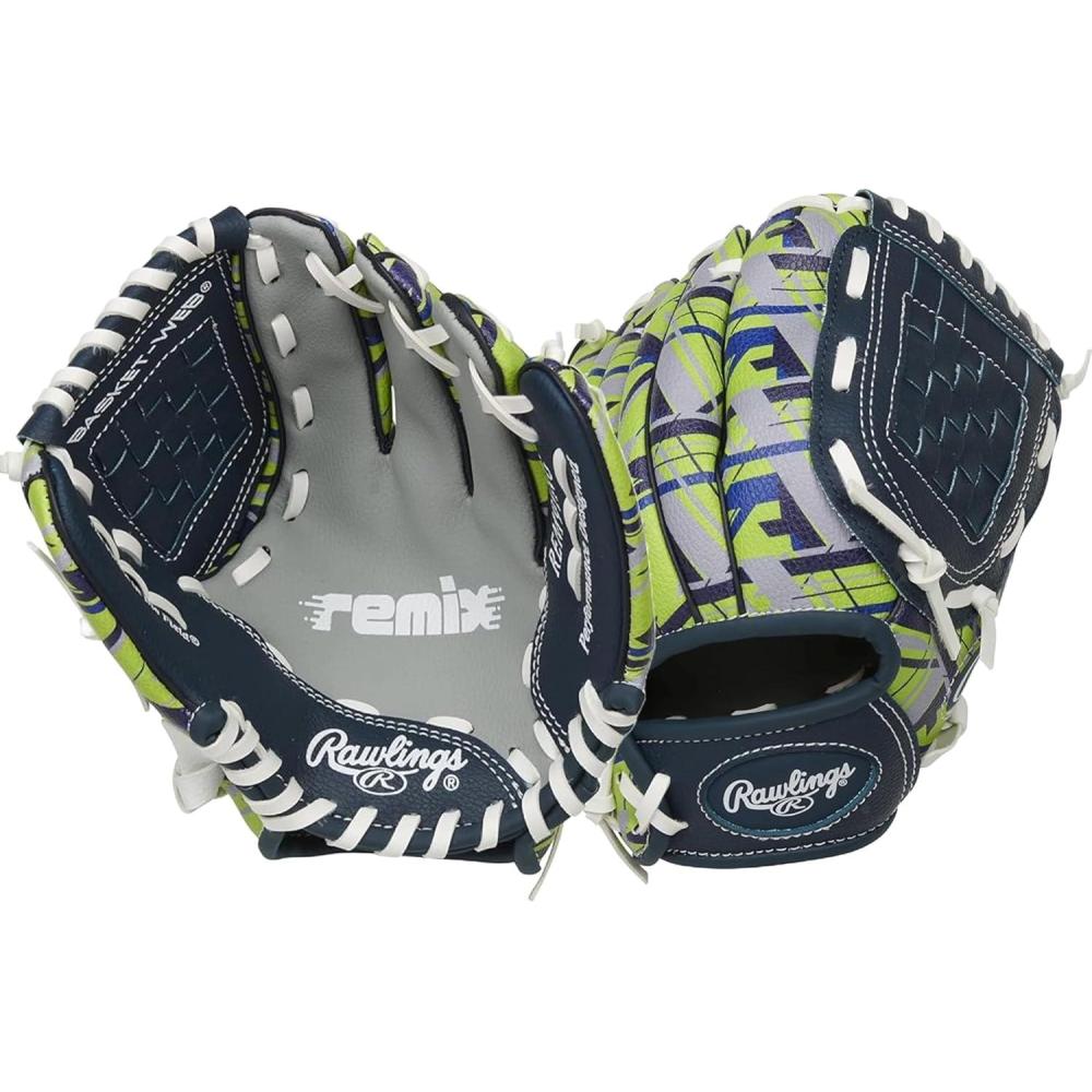 imageRawlings  Remix TBall amp Youth BaseballSoftball Glove  Sizes 9  105Green