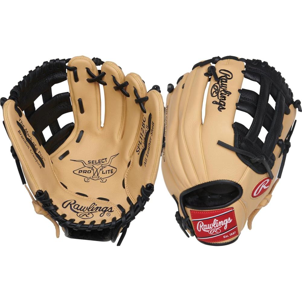 imageRawlings  Select PRO LITE Youth Baseball Glove  Pro Player Models  Sizes 105  1225  Multiple StylesBrandon Crawford  Camel  Black