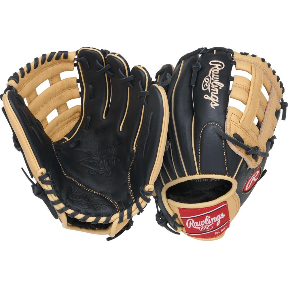 imageRawlings  Select PRO LITE Youth Baseball Glove  Pro Player Models  Sizes 105  1225  Multiple StylesFernando Tatis Jr  Pro H Web  Black  Camel