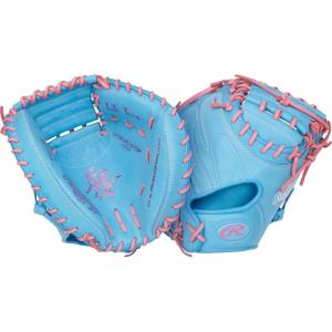 Rawlings | Heart of The Hide Baseball Glove | Traditional Break-in | Sizes 11.25″ – 12.75″ | Multiple Styles(Columbia Blue / Pink | 1-Piece Solid Web)