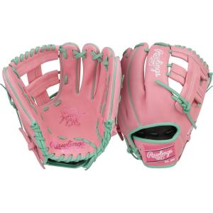 Rawlings | Heart of The Hide Baseball Glove | Traditional Break-in | Sizes 11.25″ – 12.75″ | Multiple Styles(Pink / Mint | Single Post Web)