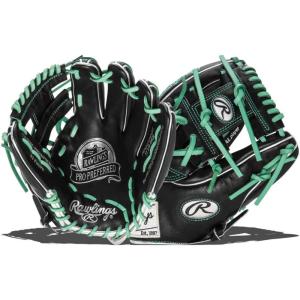 Rawlings | PRO Preferred Baseball Glove | Sizes 11.5″ – 12.75″ | Multiple Styles(Black / Mint / Silver | Pro I Web)