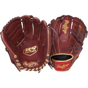 Rawlings | R9 Series Baseball Glove | Sizes 11.5″ – 12.75″ | Multiple Styles(Sherry | 2-Piece Solid Web)