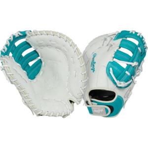 Rawlings | Shut Out Youth Softball Glove | Sizes 11.5″ – 12.5″ | Multiple Styles(White / Teal | Single Post Double Bar Web)