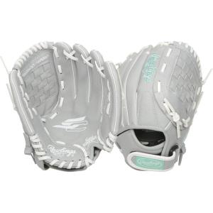 Rawlings | Sure Catch Series Youth Softball Glove | Sizes 10″ – 12.5″ | Multiple Styles(Grey/Mint)