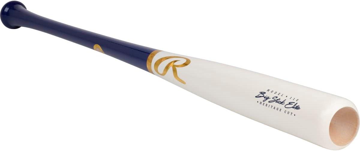imageRawlings Big Stick Elite Wood Baseball Bat MapleBirchComposite OptionsNatural Navy 110 Birch