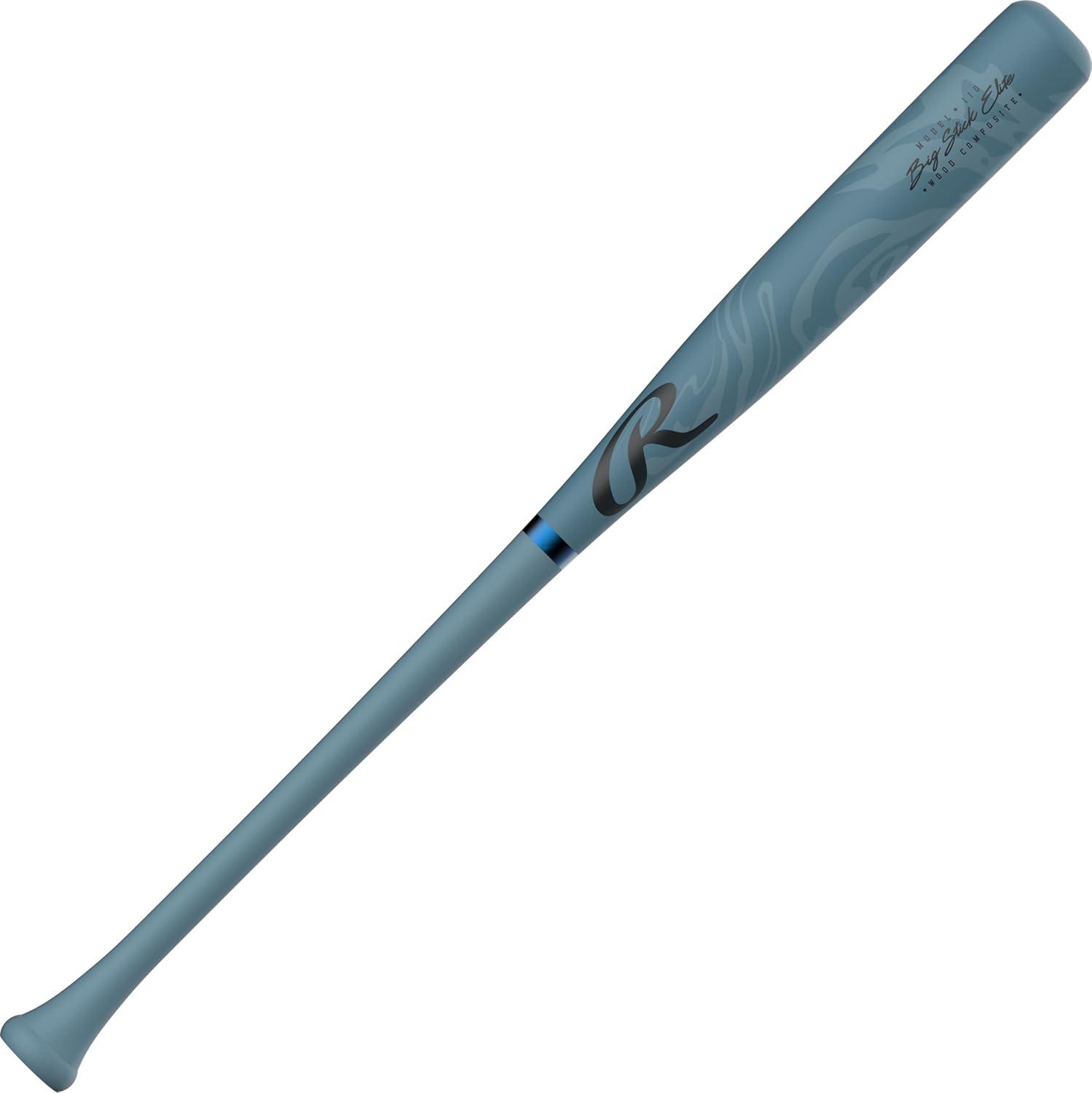 imageRawlings Big Stick Elite Wood Baseball Bat MapleBirchComposite OptionsTeal 110 Maple Bamboo Composite