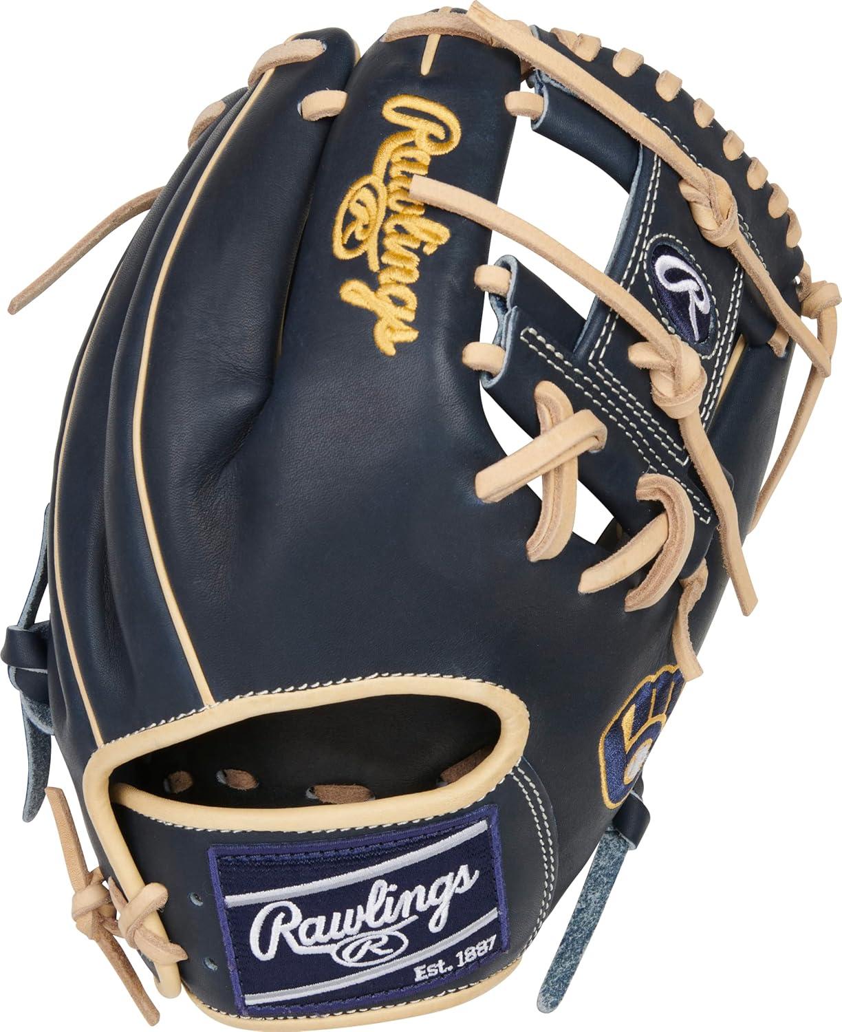 imageRawlings Heart of The Hide MLB Team Logo Baseball Glove All MLB Team Options AvailableMilwaukee Brewers 115 Pro IWeb