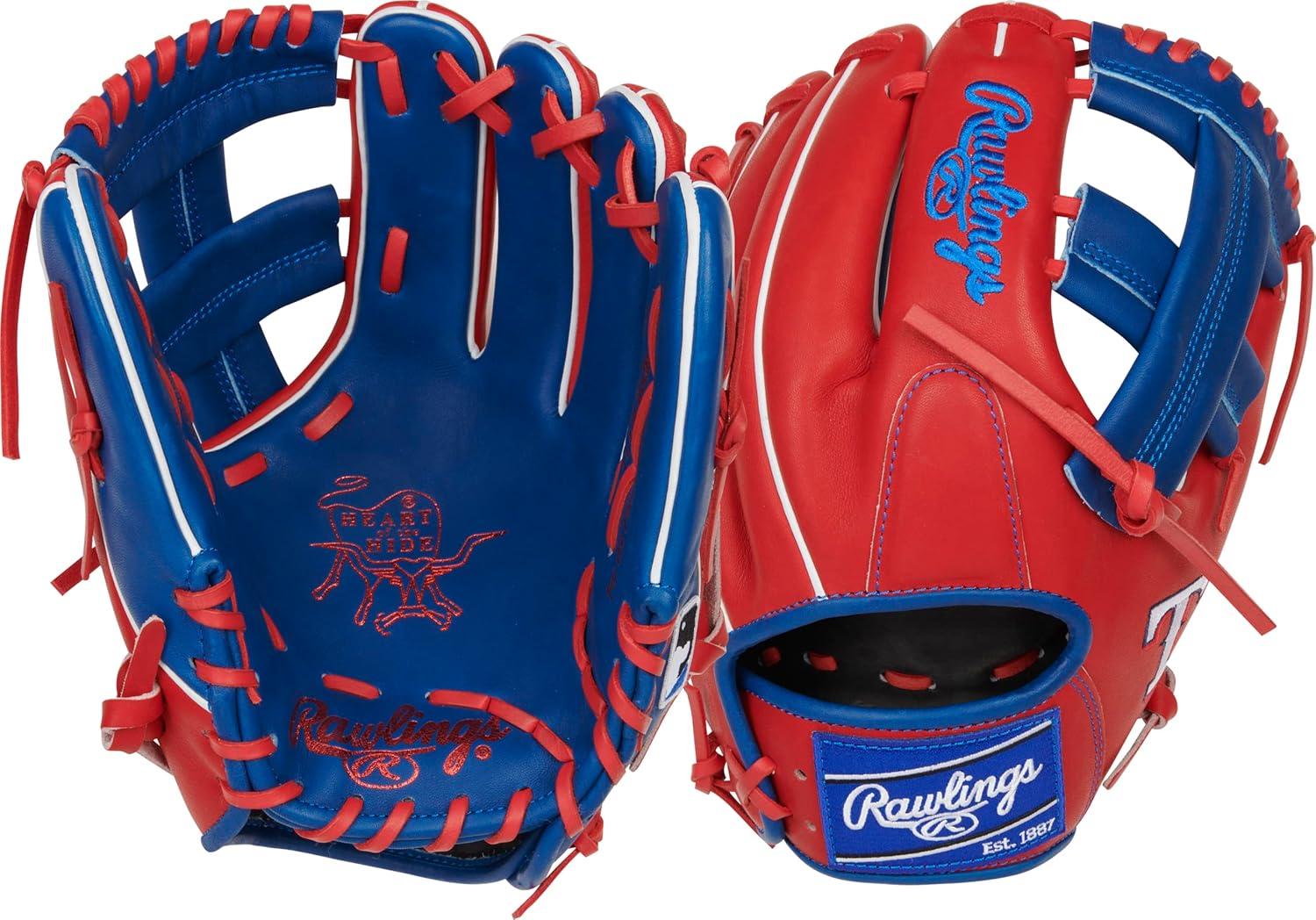 imageRawlings Heart of The Hide MLB Team Logo Baseball Glove All MLB Team Options AvailableTexas Rangers 115 Single Post Web