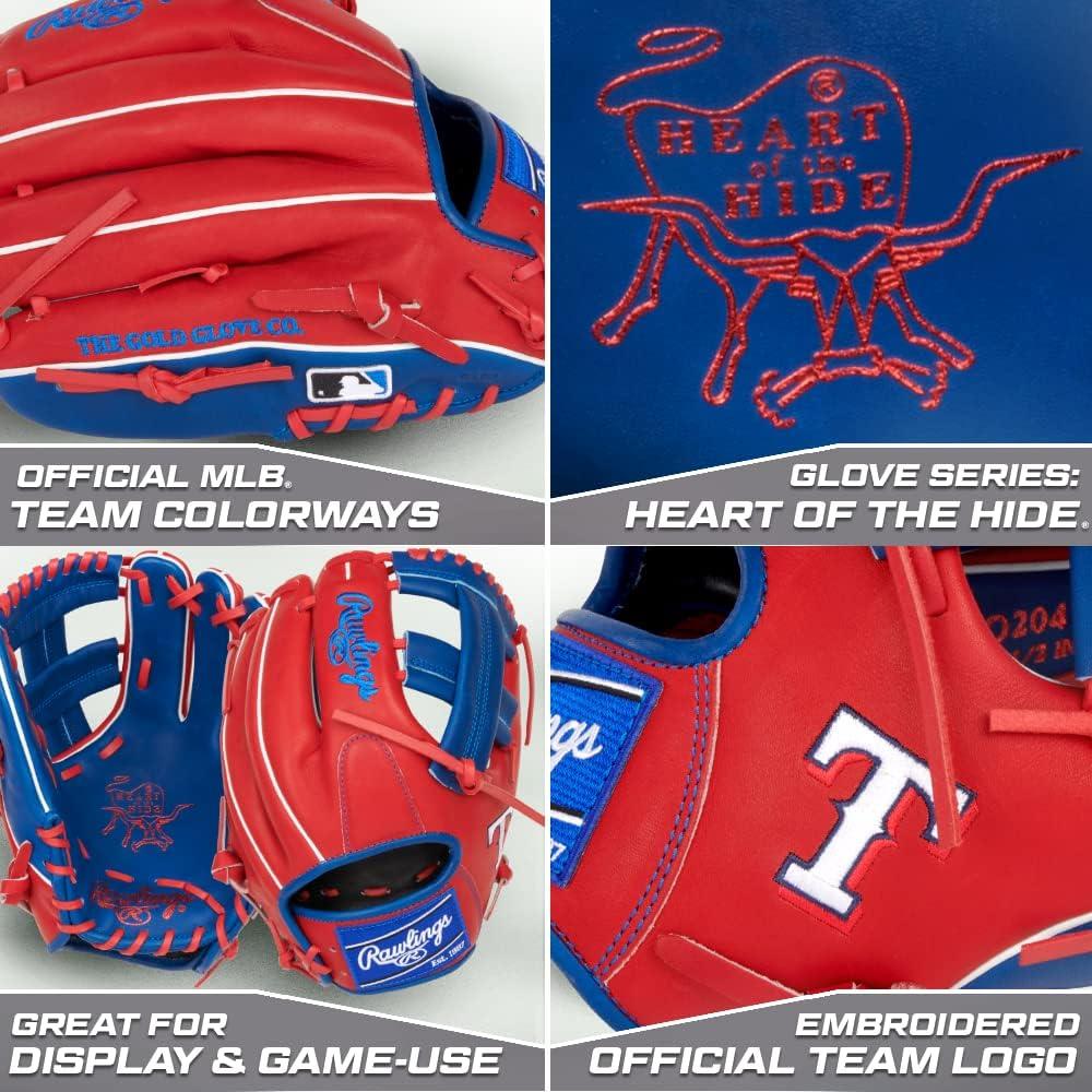 imageRawlings Heart of The Hide MLB Team Logo Baseball Glove All MLB Team Options AvailableTexas Rangers 115 Single Post Web