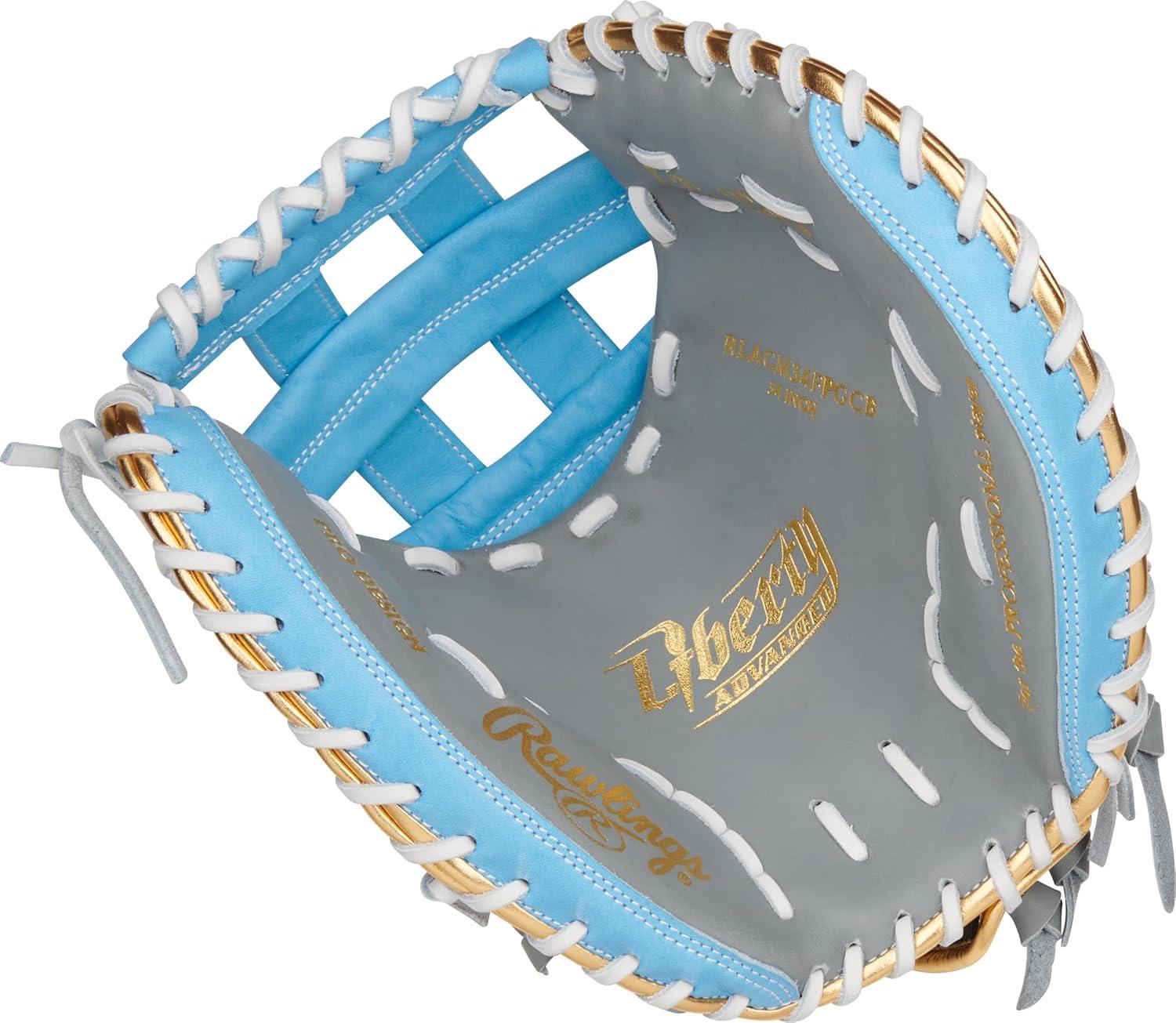 imageRawlings  Liberty Advanced Color Series Fastpitch Softball Glove  Sizes 1175  13  Multiple StylesGrey  Columbia Blue  Gold  Modified Pro H Web