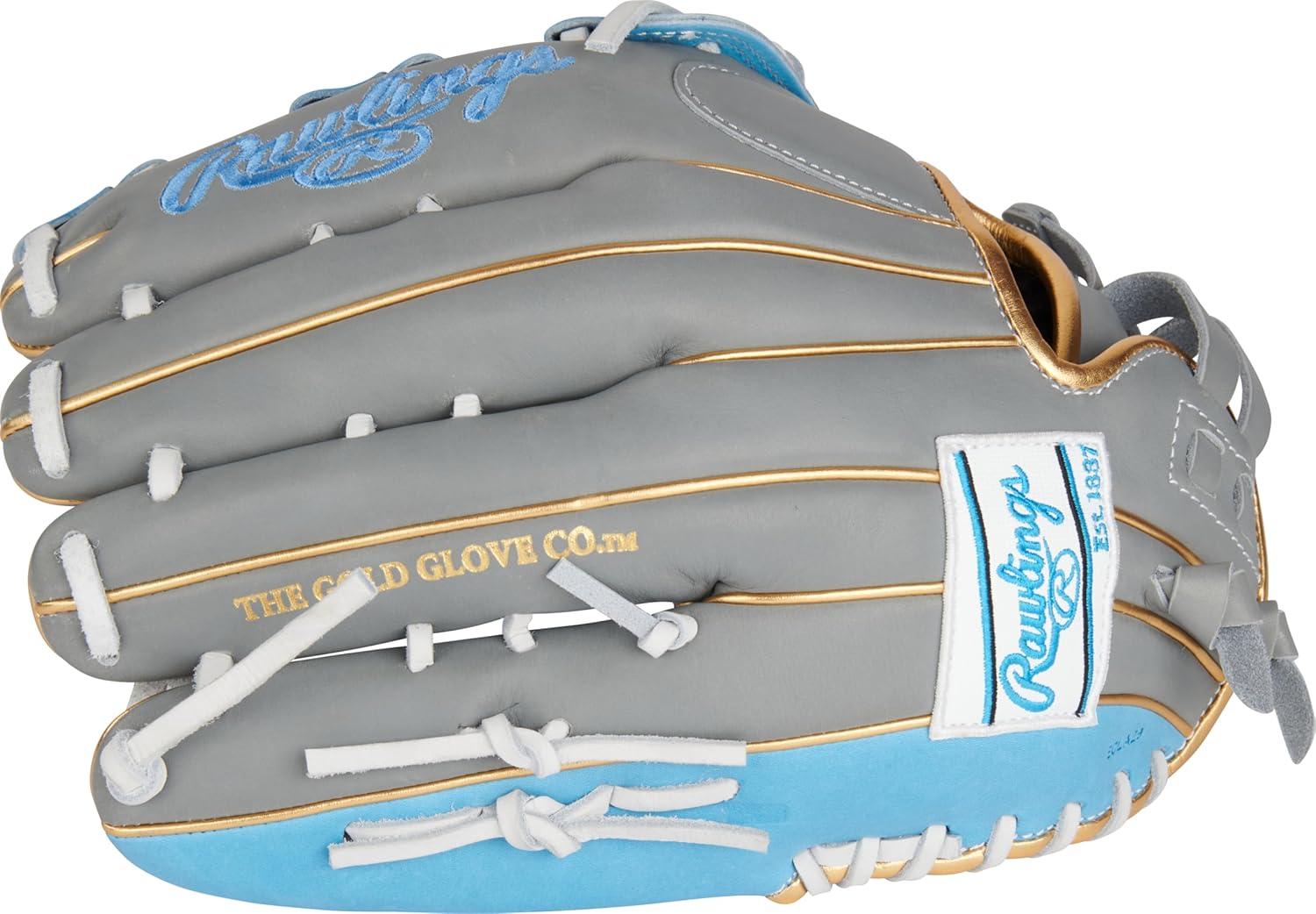 imageRawlings  Liberty Advanced Color Series Fastpitch Softball Glove  Sizes 1175  13  Multiple StylesGrey  Columbia Blue  Gold  Pro H Web