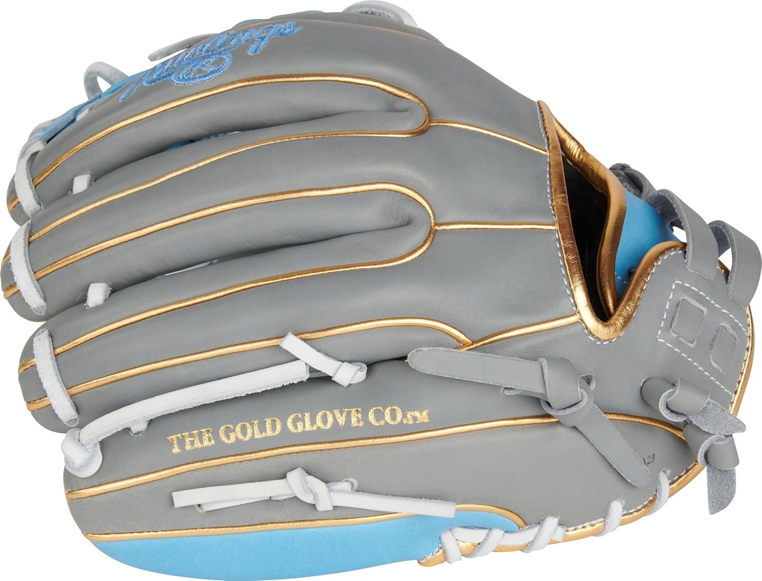 imageRawlings Liberty Advanced Color Series Fastpitch Softball Glove Sizes 1175 13 Multiple StylesGrey Columbia Blue Gold Pro I Web