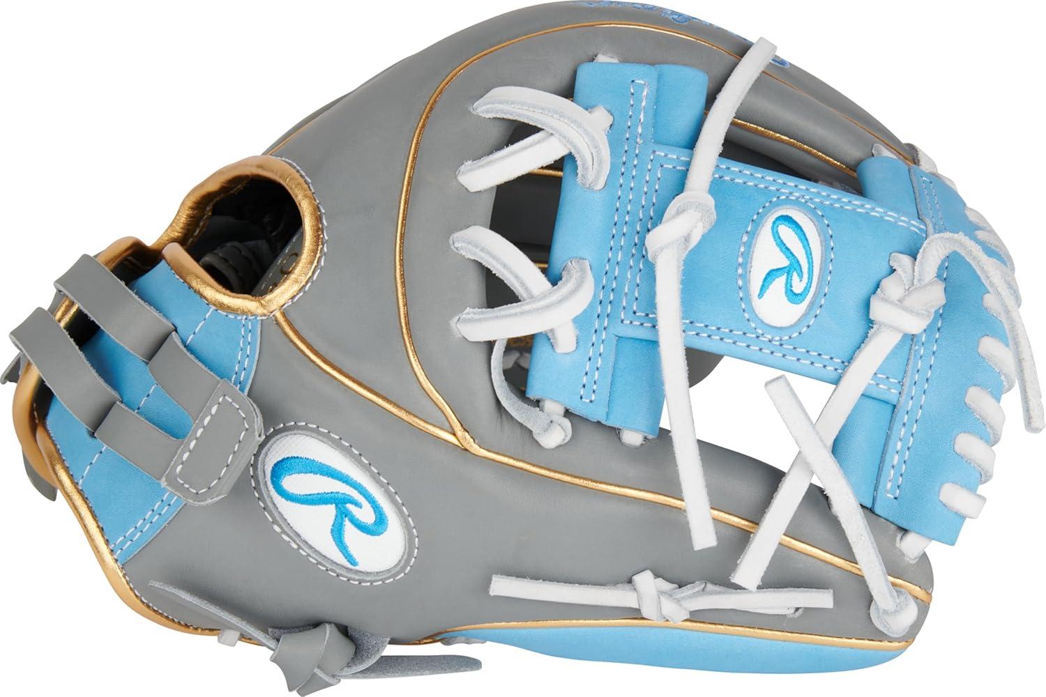 imageRawlings Liberty Advanced Color Series Fastpitch Softball Glove Sizes 1175 13 Multiple StylesGrey Columbia Blue Gold Pro I Web