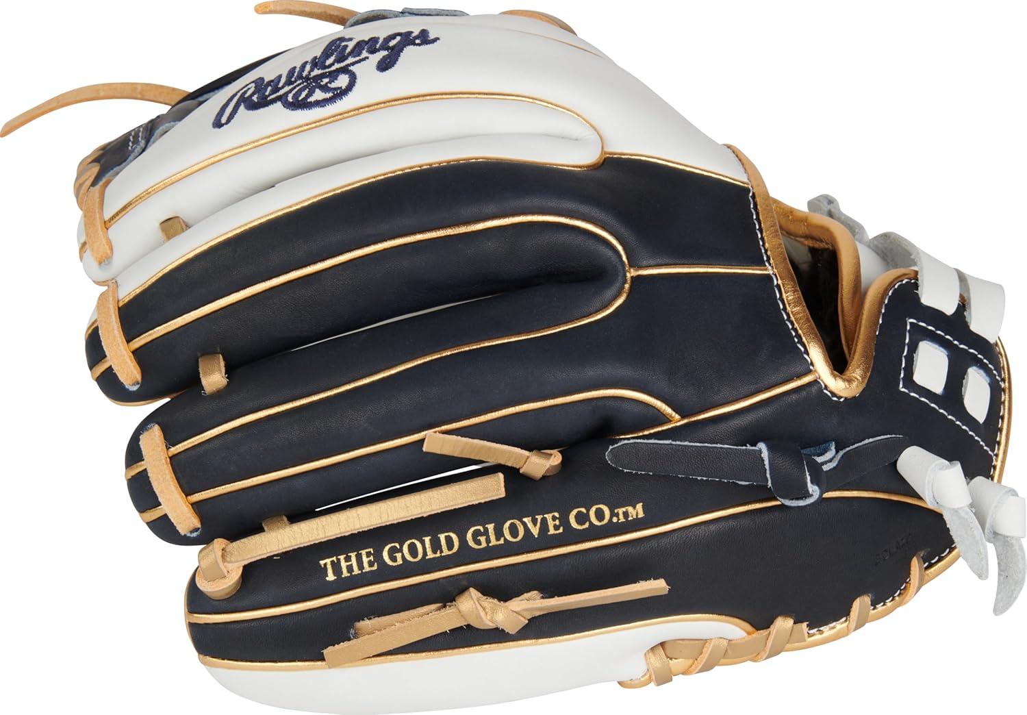 imageRawlings Liberty Advanced Color Series Fastpitch Softball Glove Sizes 1175 13 Multiple StylesWhite Navy Gold Pro I Web