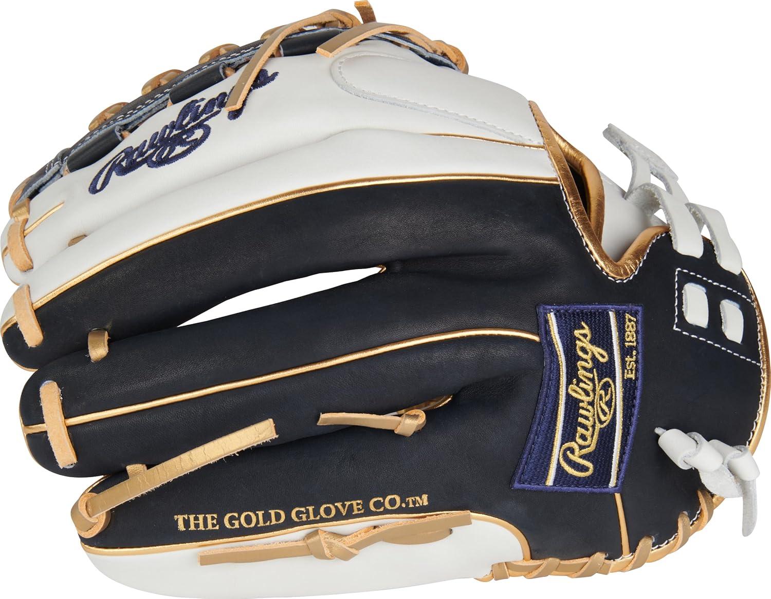 imageRawlings  Liberty Advanced Color Series Fastpitch Softball Glove  Sizes 1175  13  Multiple StylesWhite  Navy  Gold  XLaced Basket Web