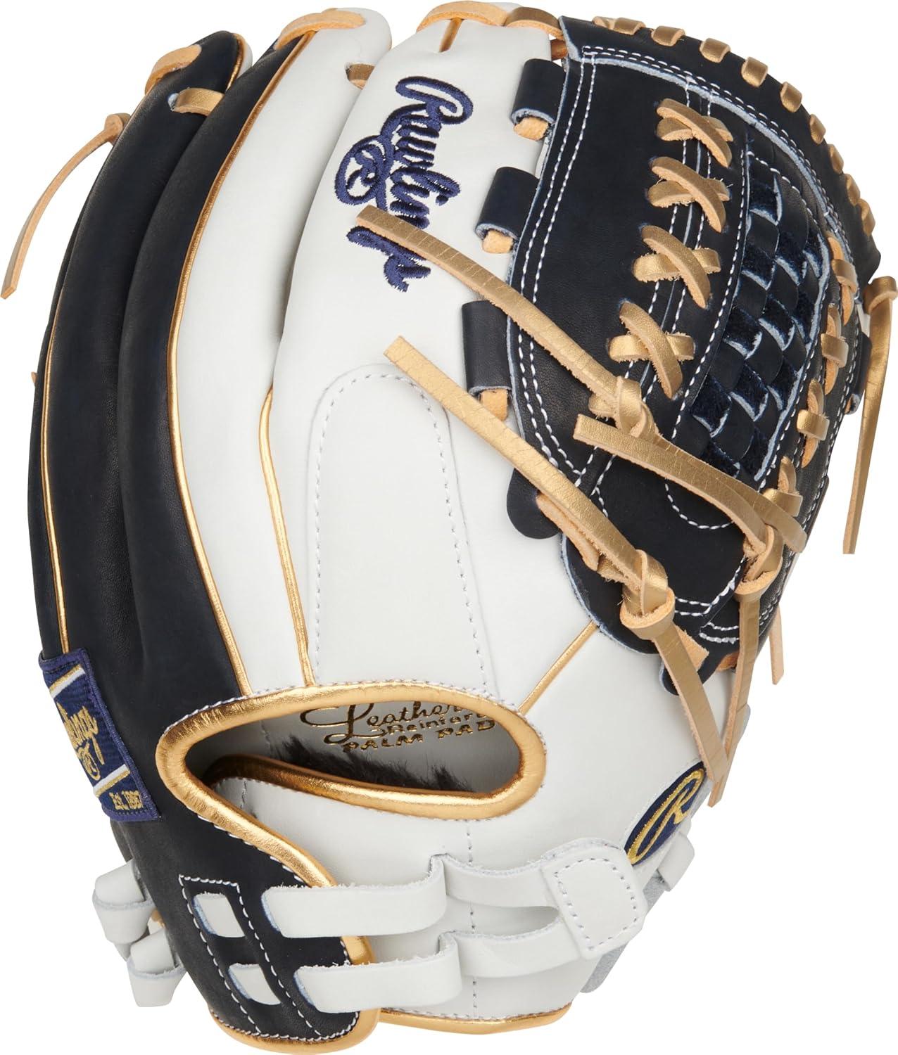 imageRawlings  Liberty Advanced Color Series Fastpitch Softball Glove  Sizes 1175  13  Multiple StylesWhite  Navy  Gold  XLaced Basket Web