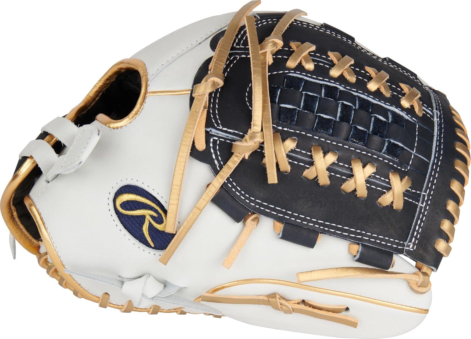 imageRawlings  Liberty Advanced Color Series Fastpitch Softball Glove  Sizes 1175  13  Multiple StylesWhite  Navy  Gold  XLaced Basket Web