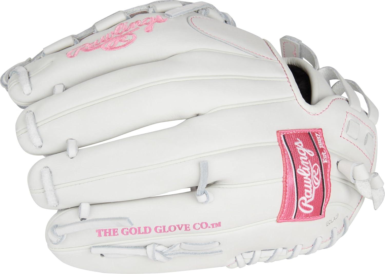 imageRawlings  Liberty Advanced Color Series Fastpitch Softball Glove  Sizes 1175  13  Multiple StylesWhite  Pink  Basket Web