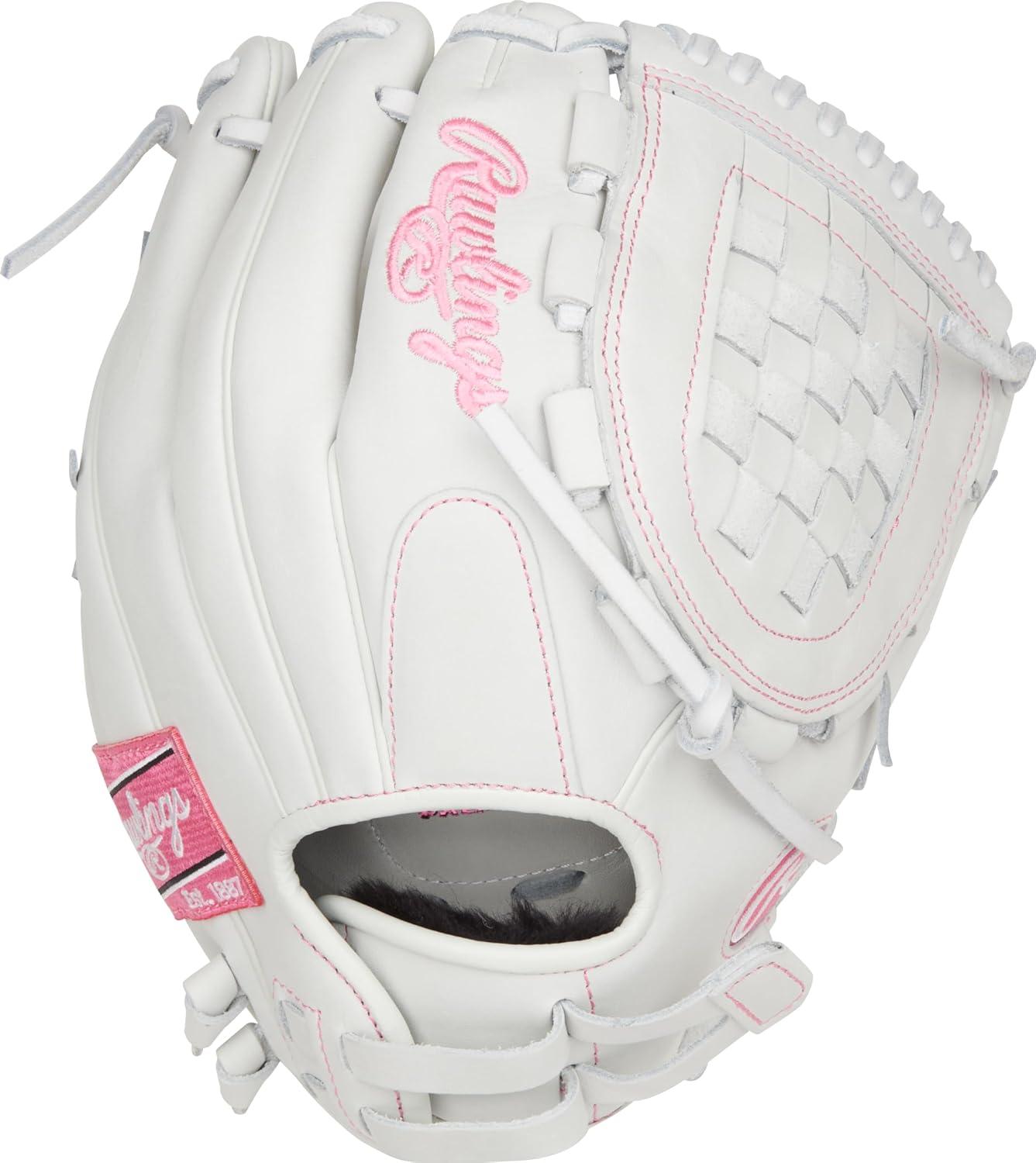 imageRawlings  Liberty Advanced Color Series Fastpitch Softball Glove  Sizes 1175  13  Multiple StylesWhite  Pink  Basket Web