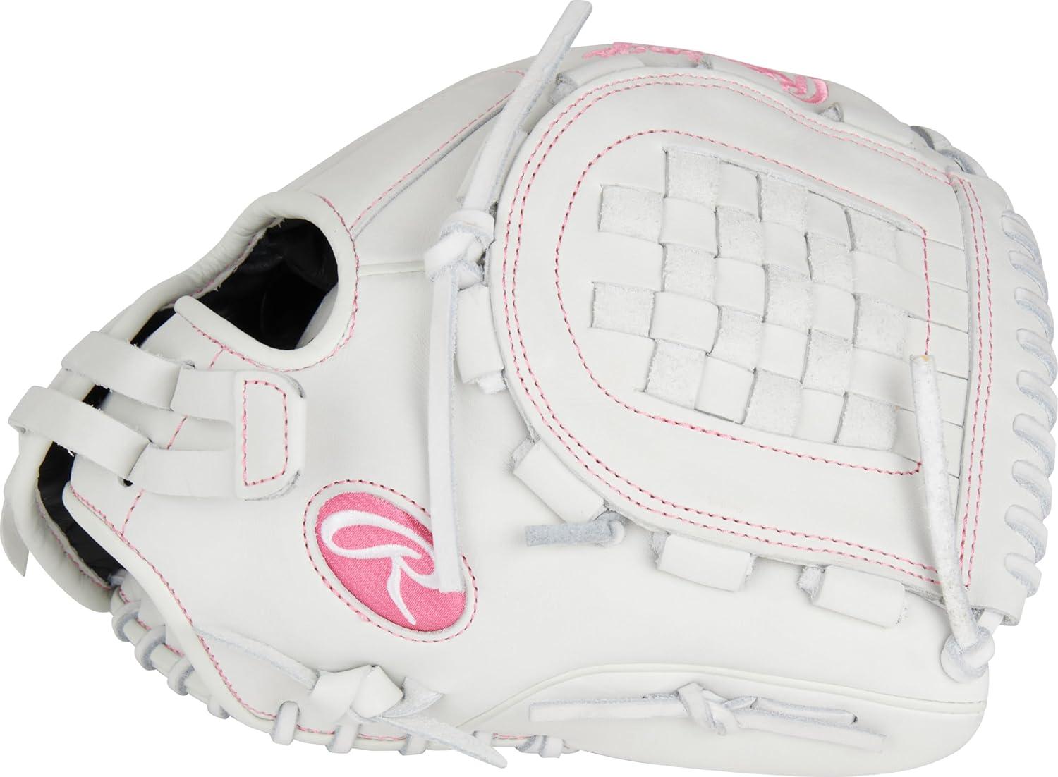 imageRawlings  Liberty Advanced Color Series Fastpitch Softball Glove  Sizes 1175  13  Multiple StylesWhite  Pink  Basket Web