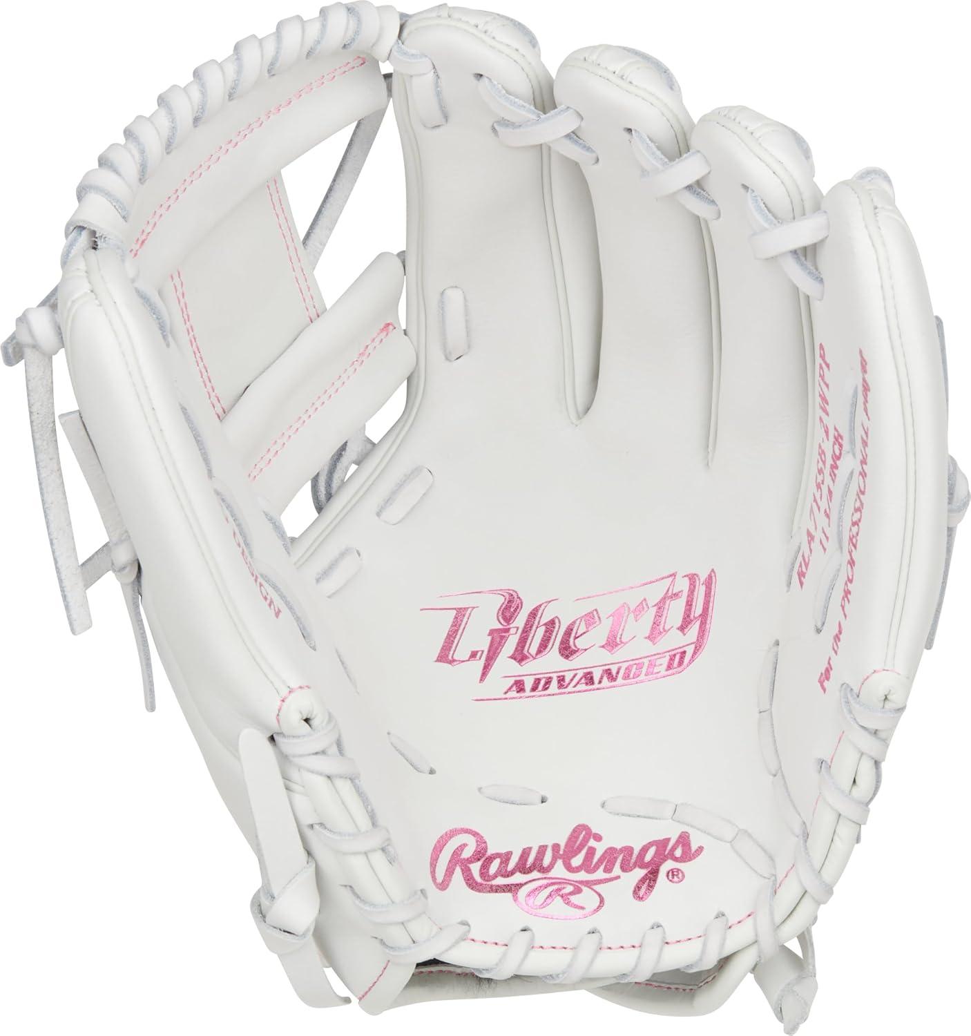 imageRawlings  Liberty Advanced Color Series Fastpitch Softball Glove  Sizes 1175  13  Multiple StylesWhite  Pink  Pro I Web