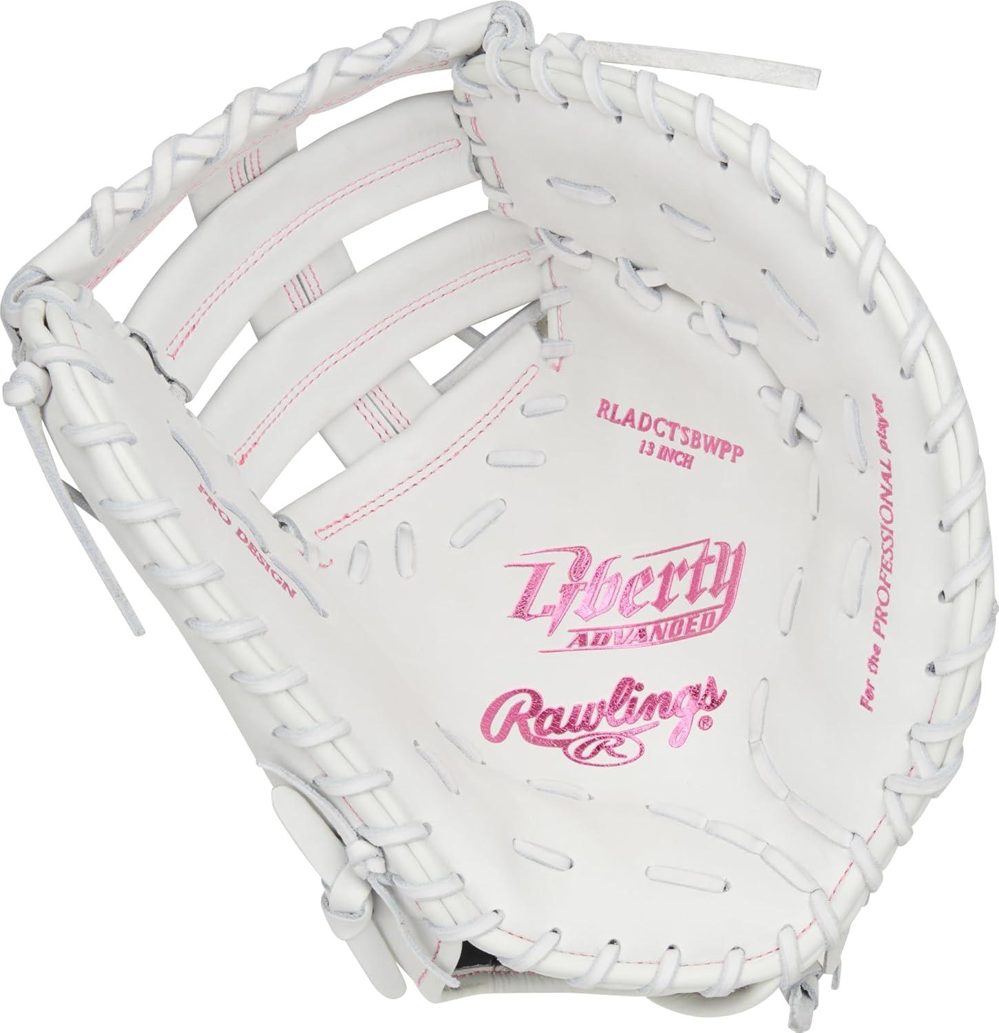 imageRawlings  Liberty Advanced Color Series Fastpitch Softball Glove  Sizes 1175  13  Multiple StylesWhite  Pink  Single Post  DoubleBar Web