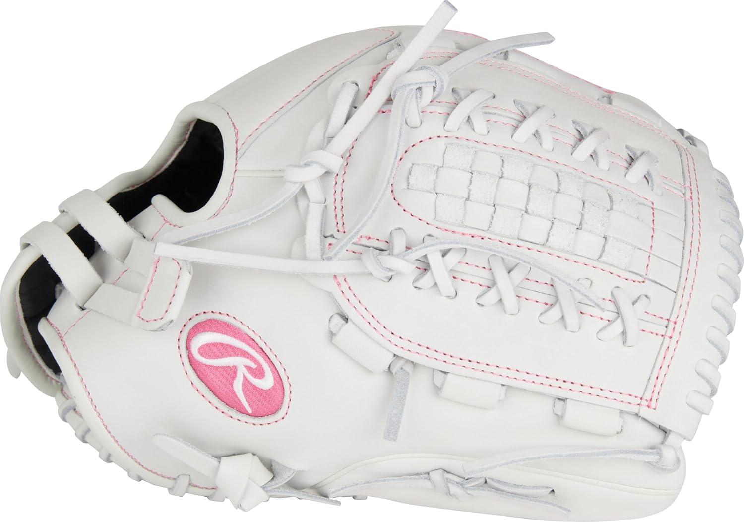 imageRawlings  Liberty Advanced Color Series Fastpitch Softball Glove  Sizes 1175  13  Multiple StylesWhite  Pink  XLaced Basket Web