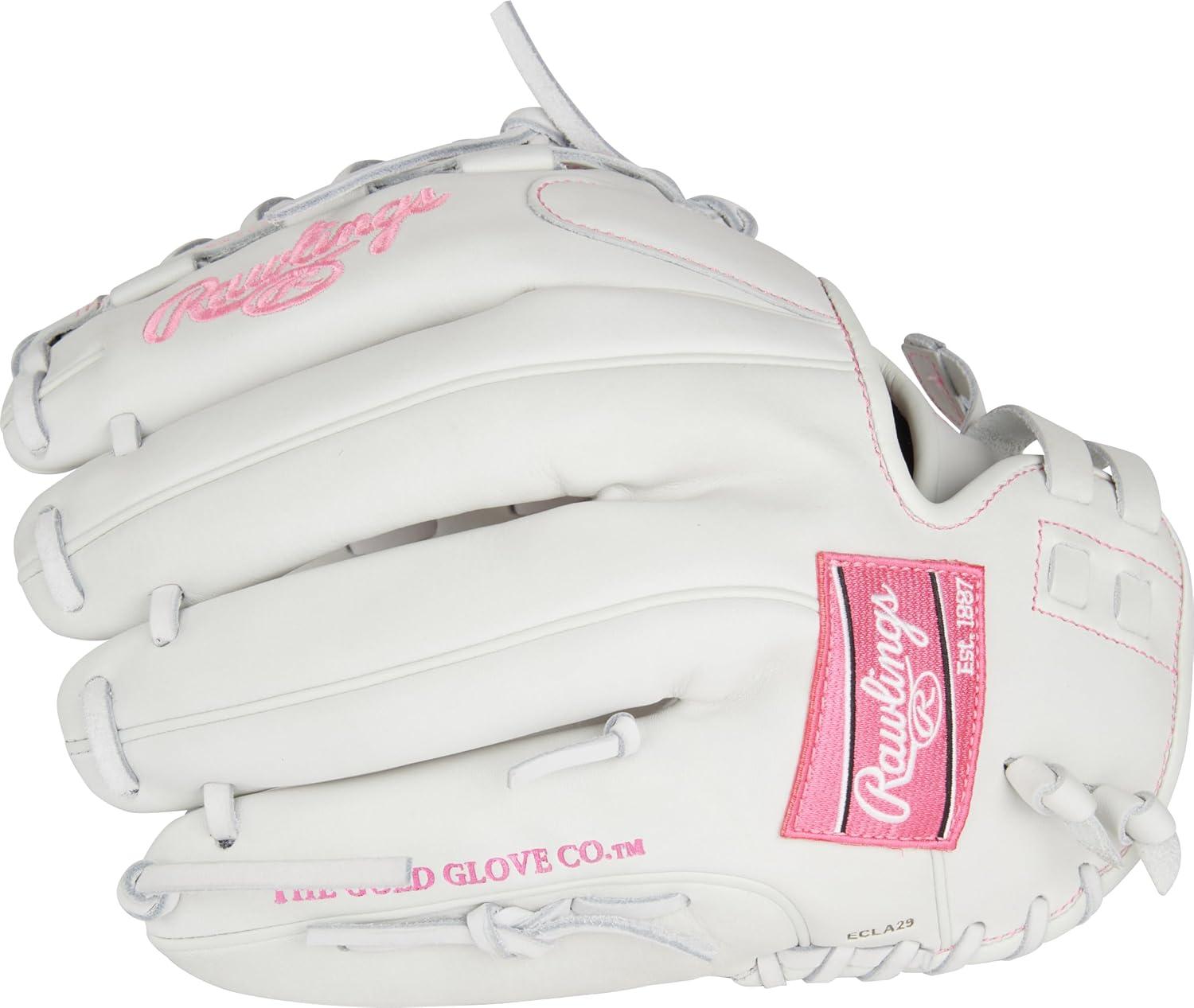 imageRawlings  Liberty Advanced Color Series Fastpitch Softball Glove  Sizes 1175  13  Multiple StylesWhite  Pink  XLaced Basket Web