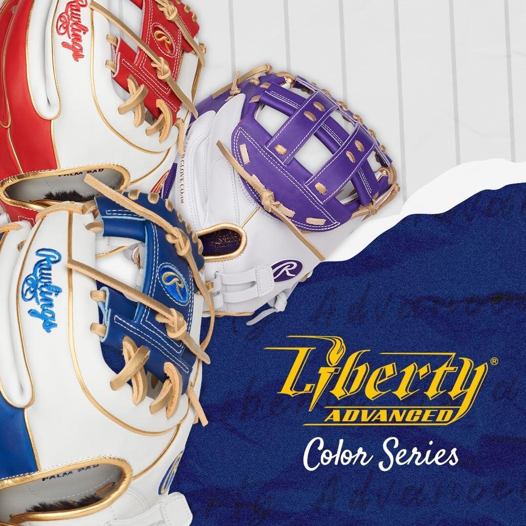 imageRawlings  Liberty Advanced Color Series Fastpitch Softball Glove  Sizes 1175  13  Multiple StylesWhite  Purple  Gold  Basket Web