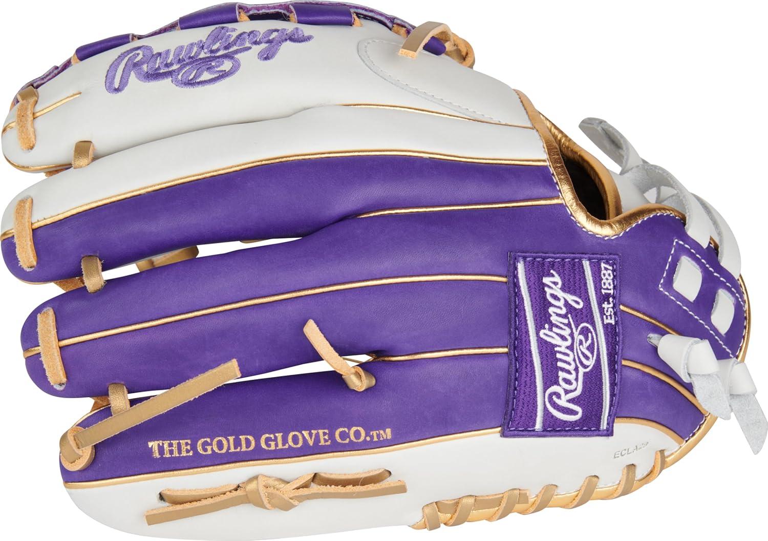 imageRawlings  Liberty Advanced Color Series Fastpitch Softball Glove  Sizes 1175  13  Multiple StylesWhite  Purple  Gold  Basket Web