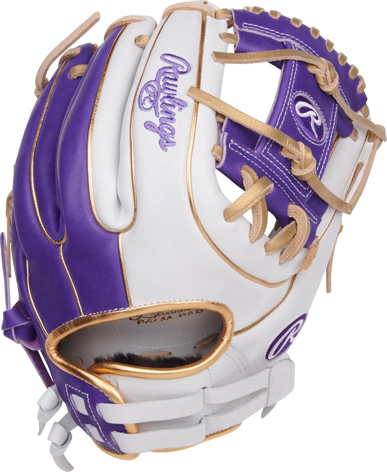 imageRawlings  Liberty Advanced Color Series Fastpitch Softball Glove  Sizes 1175  13  Multiple StylesWhite  Purple  Gold  Pro I Web