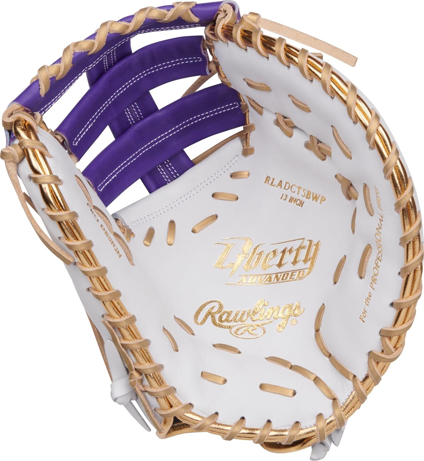 imageRawlings  Liberty Advanced Color Series Fastpitch Softball Glove  Sizes 1175  13  Multiple StylesWhite  Purple  Gold  Single Post  DoubleBar Web