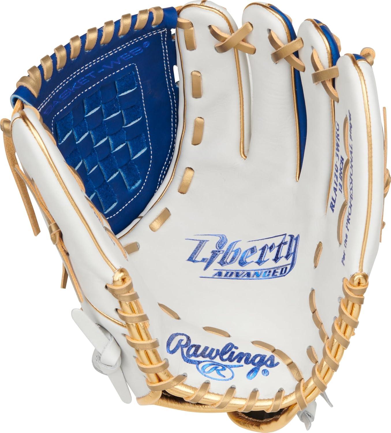 imageRawlings  Liberty Advanced Color Series Fastpitch Softball Glove  Sizes 1175  13  Multiple StylesWhite  Royal  Gold  Basket Web